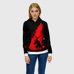 Толстовка-худи женская DARK SOULS ТЁМНЫЕ ДУШИ, цвет: 3D-белый — фото 2