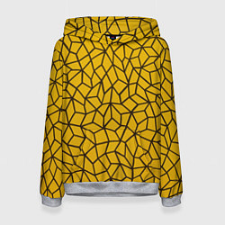 Толстовка-худи женская Геометрическая текстура, цвет: 3D-меланж