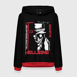 Толстовка-худи женская Hellsing, цвет: 3D-красный