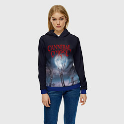 Толстовка-худи женская Cannibal Corpse Труп Каннибала Z, цвет: 3D-синий — фото 2