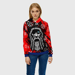 Толстовка-худи женская БОГ ОДИН СИВОЛИКА, цвет: 3D-синий — фото 2