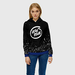 Толстовка-худи женская DEAD INSIDE, цвет: 3D-синий — фото 2