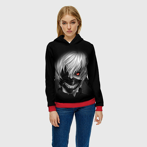 Женская толстовка TOKYO GHOUL ТОКИЙСКИЙ ГУЛЬ / 3D-Красный – фото 3