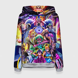 Толстовка-худи женская ONE PIECE ВАН ПИС ПЕРСОНАЖИ, цвет: 3D-меланж