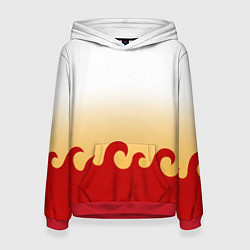 Толстовка-худи женская ШИНДЖУРО РЕНГОКУ KNY, цвет: 3D-красный