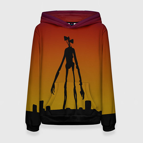 Женская толстовка СИРЕНОГОЛОВЫЙ МОНСТР / 3D-Черный – фото 1