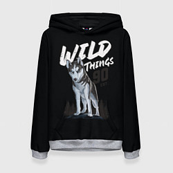 Толстовка-худи женская Wild Things, цвет: 3D-меланж