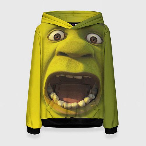 Женская толстовка Shrek is Yelling / 3D-Черный – фото 1