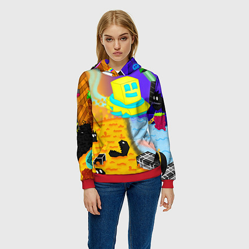 Женская толстовка Geometry Dash: RobTop Z / 3D-Красный – фото 3