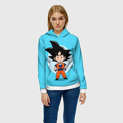 Толстовка-худи женская Sweet Goku, цвет: 3D-белый — фото 2