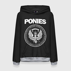 Толстовка-худи женская Pony x Ramones, цвет: 3D-меланж