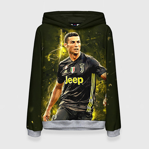 Женская толстовка Cristiano Ronaldo Juventus / 3D-Меланж – фото 1