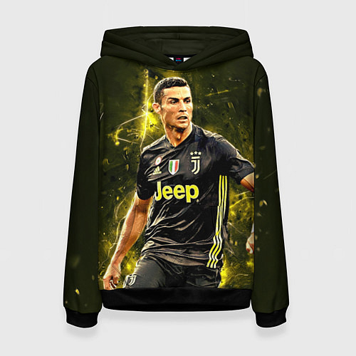 Женская толстовка Cristiano Ronaldo Juventus / 3D-Черный – фото 1