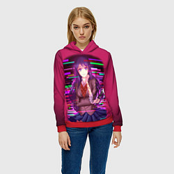 Толстовка-худи женская Literature Club Юри Yuri, цвет: 3D-красный — фото 2