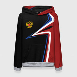 Толстовка-худи женская РОССИЯ RUSSIA UNIFORM, цвет: 3D-меланж