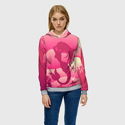 Толстовка-худи женская Русалка, цвет: 3D-меланж — фото 2