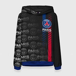 Толстовка-худи женская ФК ПСЖ PARIS SAINT GERMAIN, цвет: 3D-синий