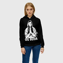 Толстовка-худи женская OG Buda, цвет: 3D-черный — фото 2
