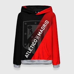 Толстовка-худи женская АТЛЕТИКО МАДРИД ATLETICO, цвет: 3D-меланж