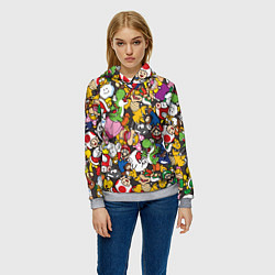 Толстовка-худи женская Capcom World, цвет: 3D-меланж — фото 2