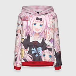 Толстовка-худи женская Chika-Fujiwara, цвет: 3D-красный