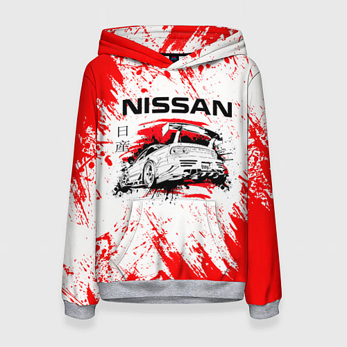 Женская толстовка Nissan / 3D-Меланж – фото 1