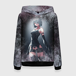 Толстовка-худи женская Nier Automata Z, цвет: 3D-черный
