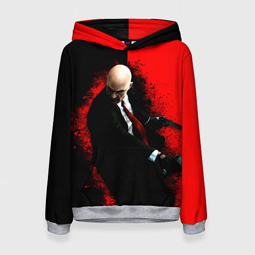 Женская толстовка Hitman splash / 3D-Меланж – фото 1
