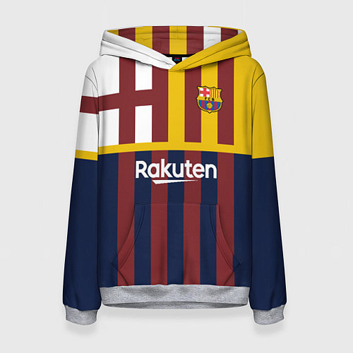 Женская толстовка BARCELONA FC БАРСЕЛОНА ФК BARCA / 3D-Меланж – фото 1