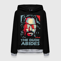 Толстовка-худи женская The Dude Abides Лебовски, цвет: 3D-меланж