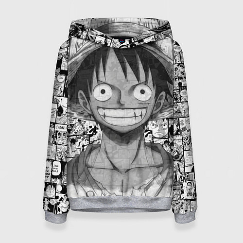 Женская толстовка Луфи улыбается one piece / 3D-Меланж – фото 1