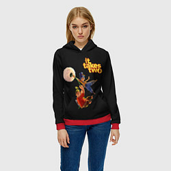 Толстовка-худи женская It Takes Two Dandelion, цвет: 3D-красный — фото 2