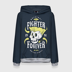 Толстовка-худи женская Fighter forever, цвет: 3D-меланж