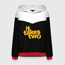 Толстовка-худи женская It takes two Logo Z, цвет: 3D-красный