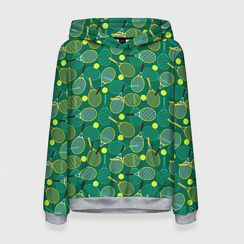 Женская толстовка Большой Теннис / 3D-Меланж – фото 1