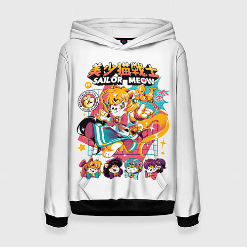 Женская толстовка Sailor Meow / 3D-Черный – фото 1