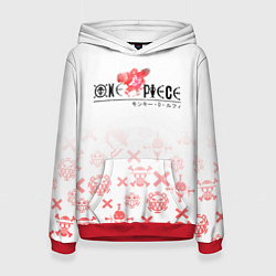 Толстовка-худи женская One Piece резиновый Луффи, цвет: 3D-красный