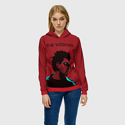Толстовка-худи женская The weeknd, цвет: 3D-красный — фото 2
