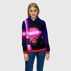 Толстовка-худи женская The Weeknd - Blinding Lights, цвет: 3D-красный — фото 2
