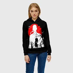 Толстовка-худи женская Кэн Рюгудзи Токийские мстители, цвет: 3D-черный — фото 2