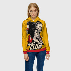 Толстовка-худи женская Бойцовский Клуб Три личности, цвет: 3D-красный — фото 2