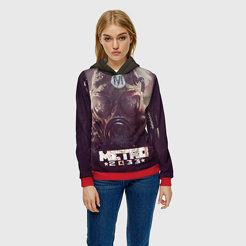 Женская толстовка MERTO 2033 ПРОТИВОГАЗ / 3D-Красный – фото 3