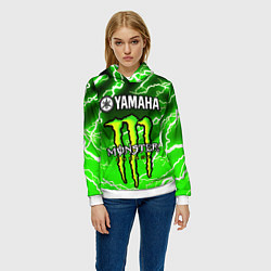 Толстовка-худи женская YAMAHA X MONSTER SPORT, цвет: 3D-белый — фото 2