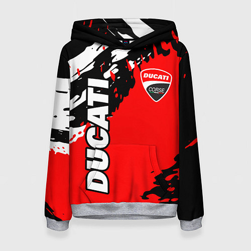 Женская толстовка DUCATI ДУКАТИ ГРАНЖ / 3D-Меланж – фото 1