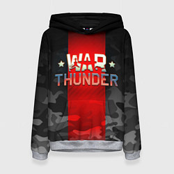 Толстовка-худи женская WAR THUNDER ВАР ТАНДЕР, цвет: 3D-меланж