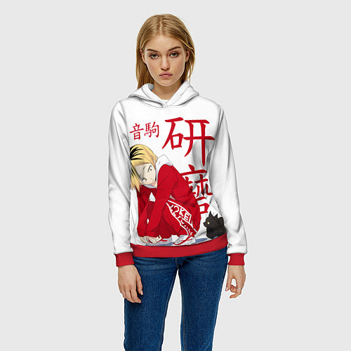 Женская толстовка Кенма Козуме, Haikyuu!! / 3D-Красный – фото 3