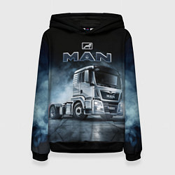 Толстовка-худи женская Man фура, цвет: 3D-черный
