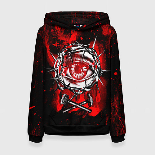 Женская толстовка АлисА глаз в колючей проволоке / 3D-Черный – фото 1