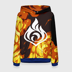 Толстовка-худи женская PIRO ПИРО ГЕНШИН, цвет: 3D-синий