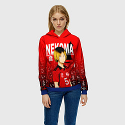 Толстовка-худи женская КЕНМА КОЗУМЕ KOZUME KENMA, цвет: 3D-синий — фото 2